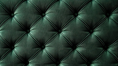 An emerald textured background with a soft, quilted texture. The padded design and deep green hues add a sense of comfort and warmth.の素材