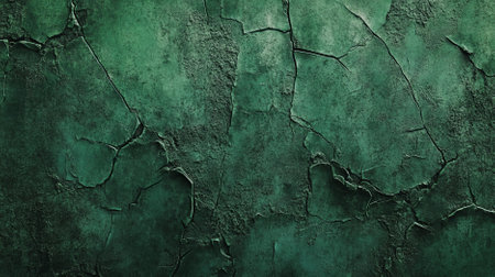 An emerald textured background with a rough, cracked surface. The aged appearance and deep green tones add character and history.の素材