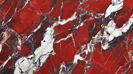 Italian marble texture in a deep red hue with white and gray veining. The rich colors and bold patterns create a luxurious and dramatic effect.の素材