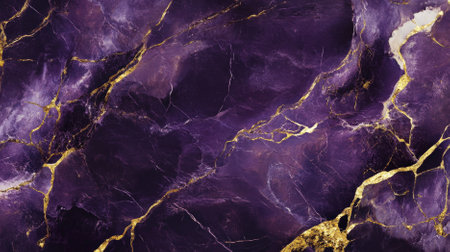 Italian marble texture in a deep purple hue with white and gold veining. The rich colors and bold patterns create a luxurious and dramatic effect.の素材