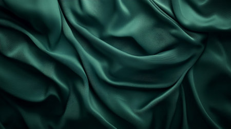 A dark matte jade green background with a soft, luxurious finish. The central area is smooth and clear, providing space for elegant design elements.の素材
