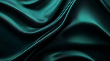 A dark matte jade green background with a soft, luxurious finish. The central area is smooth and clear, providing space for elegant design elements.の素材