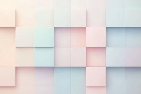 A clean background with light color blocks in soft pastel shades. The design features a smooth, modern look with evenly spaced blocks and gentle gradients.の素材