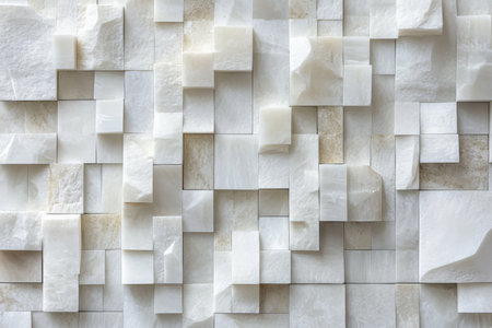 A refined background with light color blocks in various shades of white and ivory. The design features a clean, sophisticated look with evenly spaced blocks and subtle textures.の素材