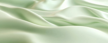 A light pistachio-green surface with a smooth, velvety texture. The soft pastel tone and luxurious texture create a refined and elegant background.の素材