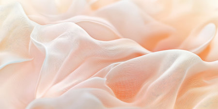A refined abstract background with delicate patterns in soft peach and ivory. The design creates a sophisticated, modern effect with gentle, flowing textures.の素材