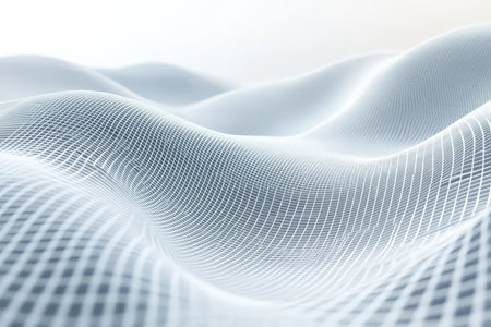Minimalistic web design backdrop with a smooth, light gray background and a subtle, abstract grid pattern in white. The design is clean and modern, suitable for corporate websites or professional portfolios.の素材