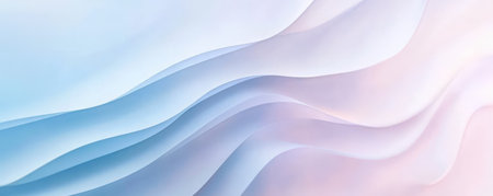 Elegant web design backdrop with a soft, pastel gradient from light blue to lavender, featuring subtle, abstract wave patterns. The design is sophisticated and modern, perfect for fashion or beauty websites.の素材
