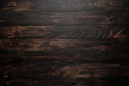 Dark walnut wooden backdrop with deep, luxurious brown tones. The wood surface is slightly textured with visible grain and a matte finish. The backdrop exudes a sophisticated, moody ambiance, perfect for a dramatic setting.の素材