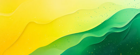 Vibrant web design backdrop with a bold, yellow-to-green gradient and dynamic, abstract shapes in the background. The design is energetic and modern, perfect for creative agencies or startups.の素材