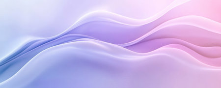 Elegant web design backdrop with a soft, pastel gradient from light blue to lavender, featuring subtle, abstract wave patterns. The design is sophisticated and modern, perfect for fashion or beauty websites.の素材