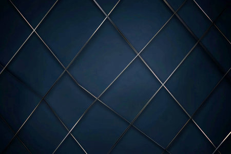 Elegant web design backdrop featuring a deep, navy-blue background with thin, silver lines forming a geometric pattern. The luxurious design adds a touch of sophistication, perfect for high-end brands.の素材
