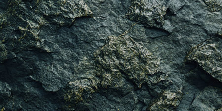 A dark green textured surface with a slightly rough, grainy texture, resembling dark granite or basalt.の素材