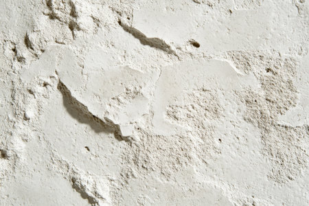 A light white textured surface with a rough, grainy finish, reminiscent of natural limestone or chalk.の素材