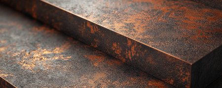 A bronze textured surface with a rough, sandblasted finish, featuring small, granular imperfections that give the metal a gritty, industrial look.の素材