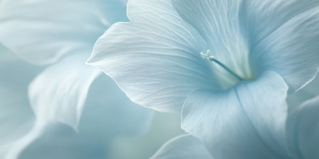 A delicate, macro view of pale blue bellflower petals, with soft, smooth textures and subtle gradients, creating a serene, peaceful background.の素材
