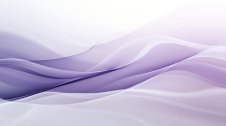 A soft gradient background flowing from light gray to lavender, with smooth horizontal lines that gently wave across the image. The dynamic motion adds a subtle yet impactful flow.の素材