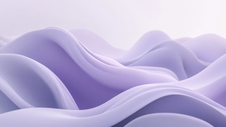 A calming background with fluid wavy shapes in a gradient from light gray to soft lavender, offering a serene and minimalist aesthetic.の素材
