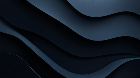 A moody gradient of deep navy blue transitioning to black, with subtle lighting and textures for a sleek, dramatic background.の素材
