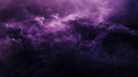 A moody gradient of purple deep fading into black, creating a sense of mystery and depth for a dramatic background.の素材