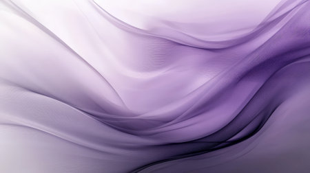 Gradient abstract background transitioning from pale lavender to soft gray, with dynamic, flowing lines adding depth to the composition.の素材