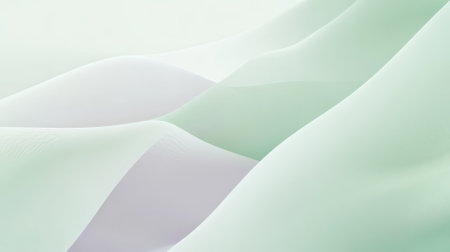 Neumorphism-inspired minimalist background with soft pastel tones of light lavender and pale green, featuring smooth raised shapes creating depth.の素材
