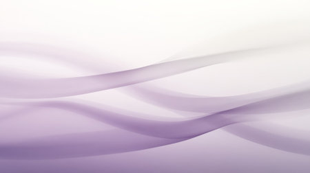 A soft gradient background flowing from light gray to lavender, with smooth horizontal lines that gently wave across the image. The dynamic motion adds a subtle yet impactful flow.の素材