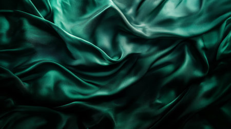 A dark gradient shifting from deep emerald green to black, with a rich, luxurious feel and subtle lighting effects.の素材