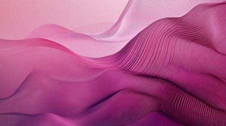 A gradient of bold plum blending into soft pink, with delicate wavy lines curving across the background, adding depth and a sense of movement.の素材