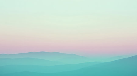 A smooth gradient background starting with soft pastel turquoise transitioning into light lavender, forming a calm and peaceful design.の素材
