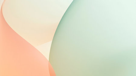 A light gradient background with subtle transitions from pale green to light peach, forming a minimal and calming visual.の素材