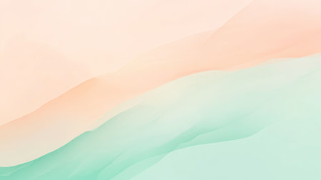 A light gradient background fading from pale mint green to soft peach, with subtle transitions for a serene and peaceful vibe.の素材