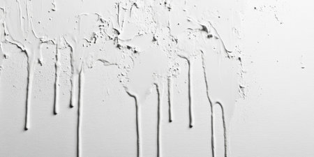 Light gray paint drips softly down a textured canvas, creating a sophisticated background with a subtle area for elegant textの素材