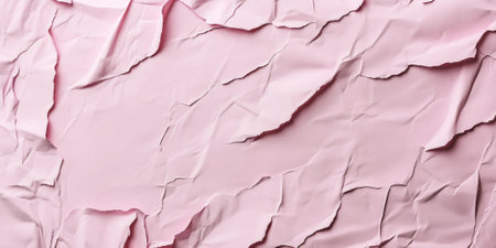 Lightly textured paper in pastel pink with soft creases, ideal for a subtle, feminine backgroundの素材