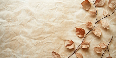 Light, grainy paper background with warm beige tones, ideal for natural or vintage designsの素材