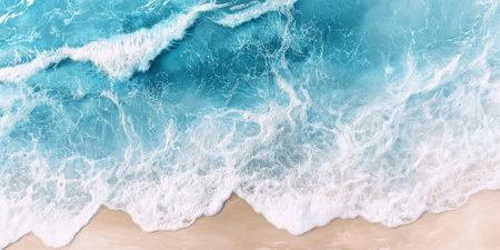 Gentle ocean wave background with soft blues and whites, creating a soothing seaside atmosphereの素材