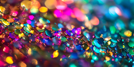 Smooth holographic foil background with glossy, liquid-like reflections. Rainbow colors shift seamlessly across the surface with a glass-like sheen.の素材