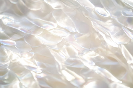 Shimmering pearl texture, delicate white with soft pastel iridescence under a gentle light sourceの素材