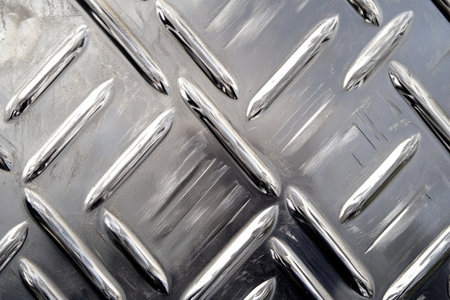 A raw aluminum background with visible tool marks and a semi-polished finish, perfect for a minimalist industrial look.の素材