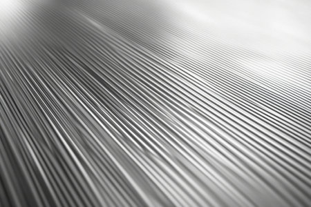 A textured aluminum sheet background with fine grooves and a soft silver tone, creating a clean and modern feel.の素材