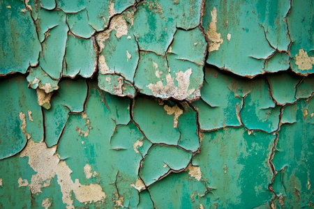 A heavily worn copper background with green patina and visible cracks, evoking a historic and vintage charm.の素材