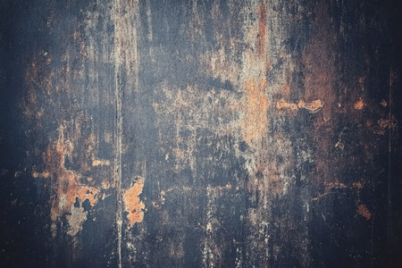 A textured iron surface with natural wear and faint rust spots, creating an authentic industrial vibe.の素材