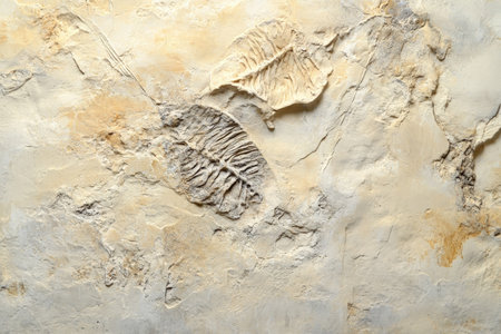 Rough limestone texture, beige tones with fine fossil imprints, natural and detailedの素材