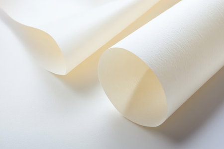 Smooth paper texture, crisp white with subtle natural fibers and light shadows, refined and minimalisticの素材