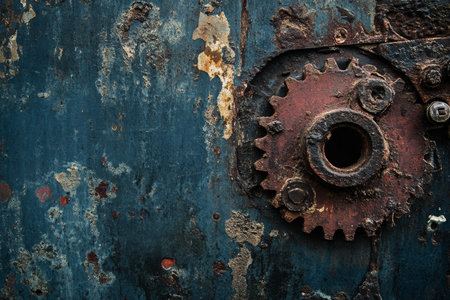 A cold steel background with scratches and scuff marks, emphasizing its industrial and rugged nature.の素材