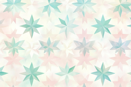 A pastel background with subtle, glowing star patterns in light teal, muted pink, and pale lavender on white.の素材