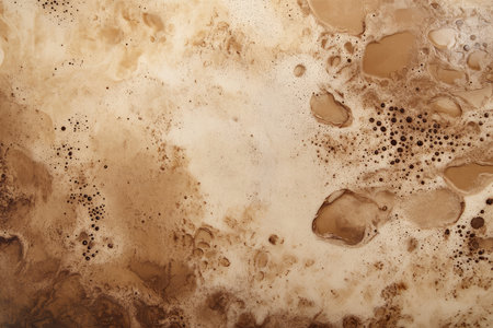 A frothy mocha mousse background with airy chocolate textures and creamy highlights.の素材