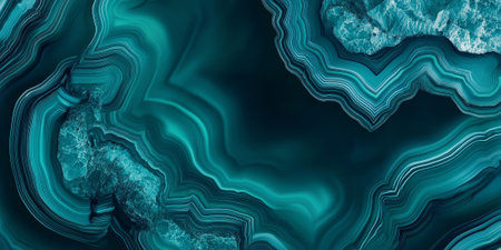 Abstract teal agate texture background with vibrant turquoise and blue-green tones. A refreshing and vivid design with organic swirling layers.の素材