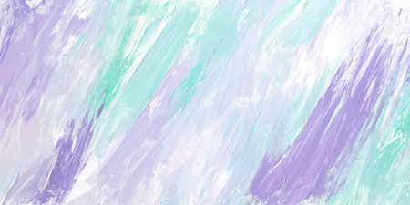 Oil paint texture in calming shades of soft lavender, mint green, and white. The smooth yet detailed brushstrokes create a serene abstract pattern, with a textured feel perfect for home decor or art prints.の素材