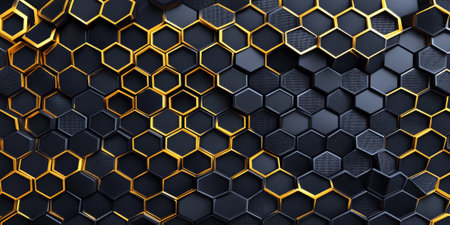 Light gray and gold geometric background for business presentation. Abstract seamless triangular design with halftone monochrome effect, perfect for creating a minimalist yet luxurious presentation.の素材